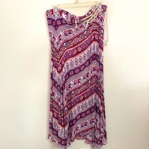 High waisted tie skirt